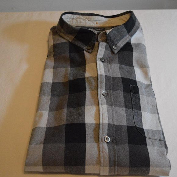Timberland Men's Size XXL Black/White/Gray Buffalo Plaid Button Down Shirt - Picture 12 of 12